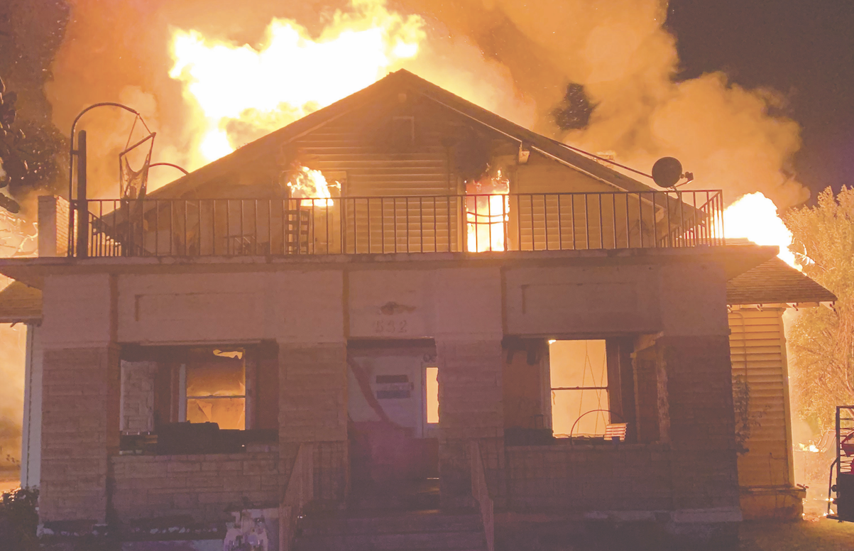 Flames engulf Moran home
