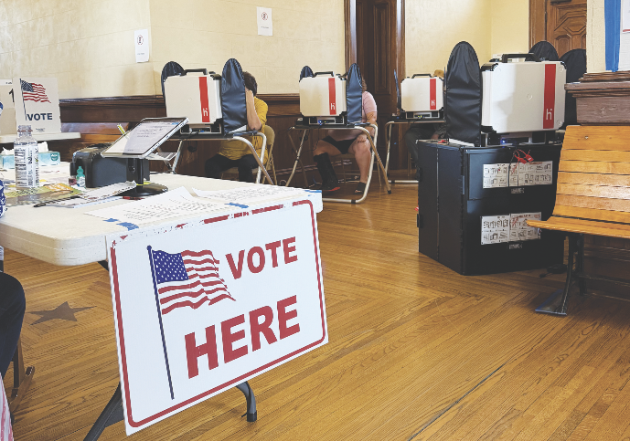 Local voters cast ballots in primary