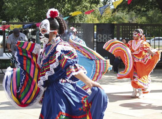 Dancers at the Old Jail’s Día de los Muertos celebration a couple of years ago perform for participants. The group will be back for the 2024 Family Festival, which is set for this Saturday.
